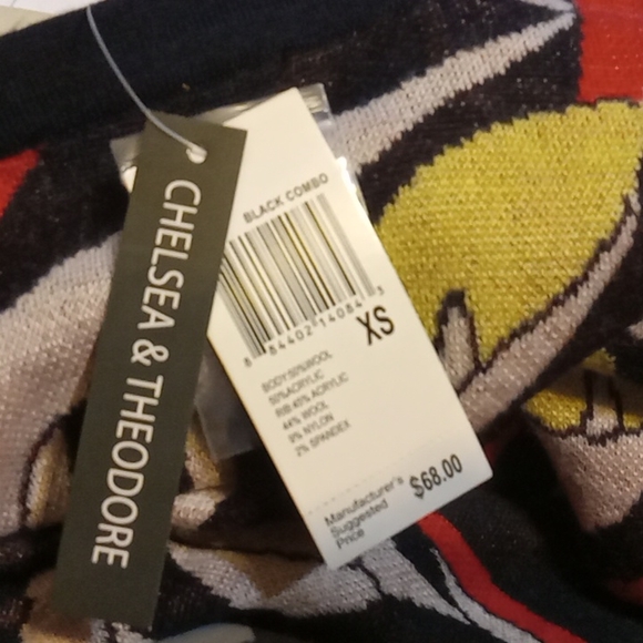 Chelsea & Theodore wool blend cardigan size XS NWT - Picture 3 of 3